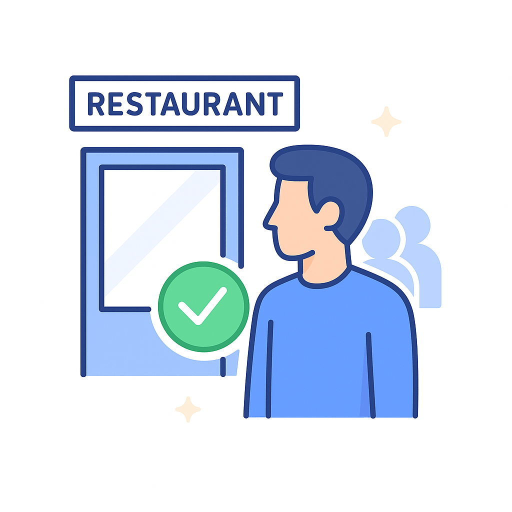 確実な入店